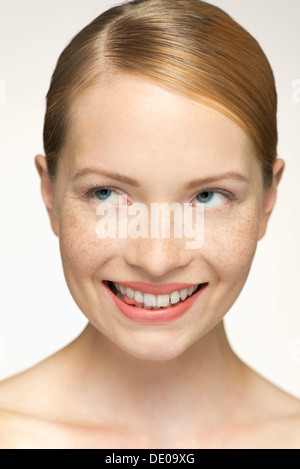 Young woman daydreaming Stock Photo