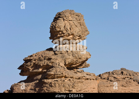 Rock formations in the Libyan Desert, Akakus Mountains, Libya, Sahara, North Africa, Africa Stock Photo