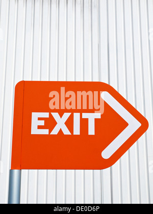 Exit sign UK Stock Photo