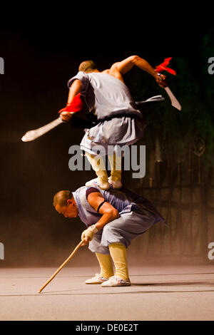 Monks from the Shaolin monastery, performance in Berlin Stock Photo