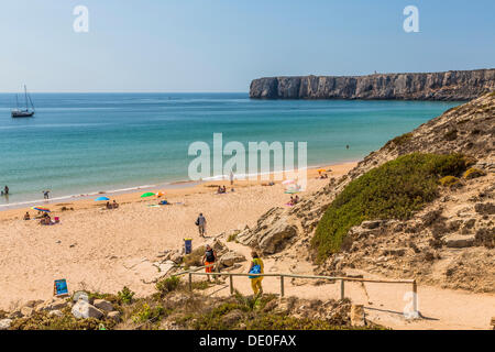 Beach, Praia da Mareta, Sagres, Algarve, Portugal, Europe Stock Photo