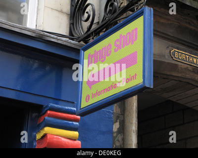 The Edinburgh Festival Fringe Shop, High Street, The Royal Mile, Edinburgh, Scotland, UK Stock Photo