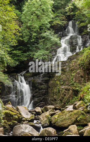 Torc Waterfall in Killarney National Park, Europe, western Ireland, Kerry, Killarney Stock Photo