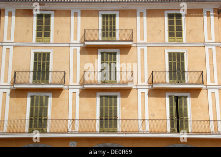 Typical house with shutters in Mallorca Stock Photo