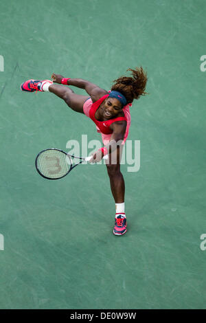 Flushing Meadows-Corona Park, Queens, New York, September 08, 2013 Serena Williams (USA) wins her 17th Grand Slam singles title at the 2013 US Open Tennis Championships Credit:  PCN Photography/Alamy Live News Stock Photo