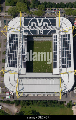 Aerial view, SignalIduna Park stadium, Signal Iduna Park stadium, formerly known as Westfalenstadion stadium, Dortmund Stock Photo