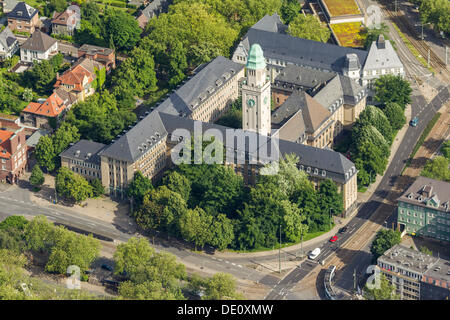 Aerial view, citizens advice bureau, Buer City Hall, Gelsenkirchen, Ruhr area, North Rhine-Westphalia Stock Photo