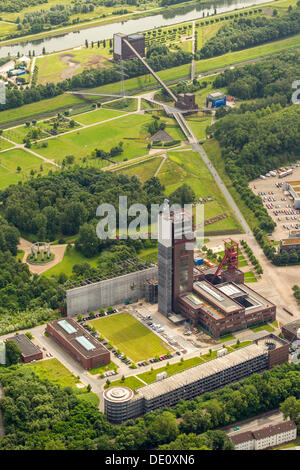 Aerial view, former Zeche Nordstern mine, THS, Nordsternpark, Gelsenkirchen, Ruhr area, North Rhine-Westphalia Stock Photo
