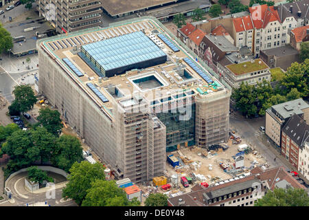 Aerial view, Hans Sachs building, town hall, Gelsenkirchen, Ruhr Area, North Rhine-Westphalia