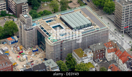 Aerial view, Hans Sachs building, town hall, Gelsenkirchen, Ruhr Area, North Rhine-Westphalia