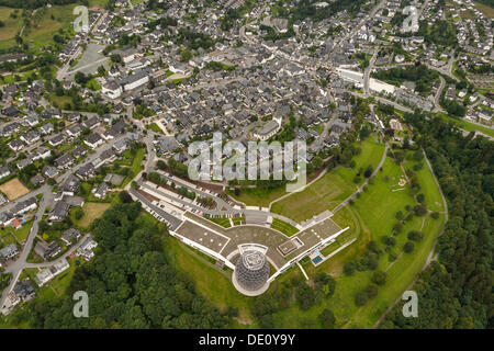 Aerial view, Coversum Hotel, historic district, city centre, Parish Church of St. Jakobus, Winterberg, Sauerland region Stock Photo