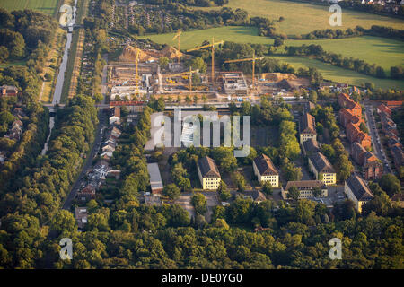 Aerial view, Hochschule Hamm-Lippstadt university, construction site of the Hamm HSHL Campus, Hamm, Ruhr area Stock Photo