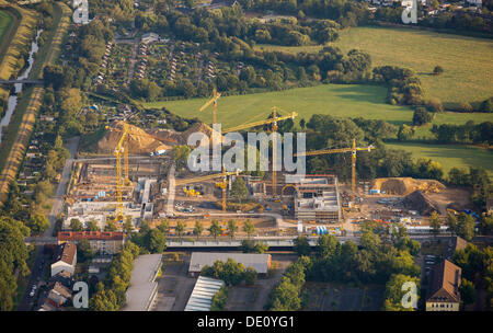 Aerial view, Hochschule Hamm-Lippstadt university, construction site of the Hamm HSHL Campus, Hamm, Ruhr area Stock Photo