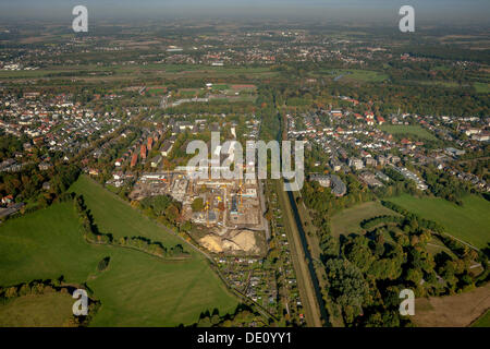 Aerial view, HSHL Hochschule Hamm-Lippstadt, Hamm-Lippstadt University of Applied Sciences, Hamm, Ruhr area Stock Photo