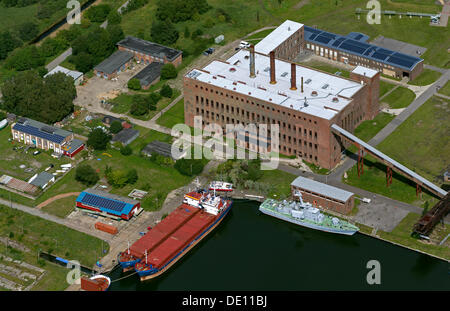 Aerial view, Peenemuende Historical Technical Museum GmbH, Peenemuende Airport Stock Photo