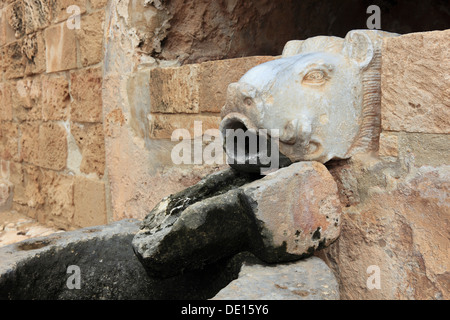 Cyprus, Ayia Napa Monastery, Agia Napa, in the east of the island, gargoyles in the courtyard Stock Photo