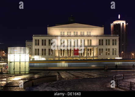 Opera, Augustusplatz Square, Leipzig, Saxony Stock Photo
