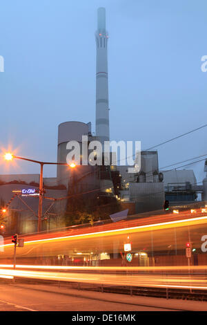 Waste Incinerator Power Plant, Stuttgart-Muenster, Baden-Wuerttemberg Stock Photo