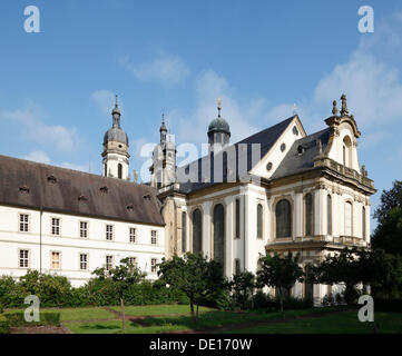 Former Cistercian monastery of Schoental Abbey, rear of the Baroque abbey church, architect Leonhard Dientzenhofer Stock Photo