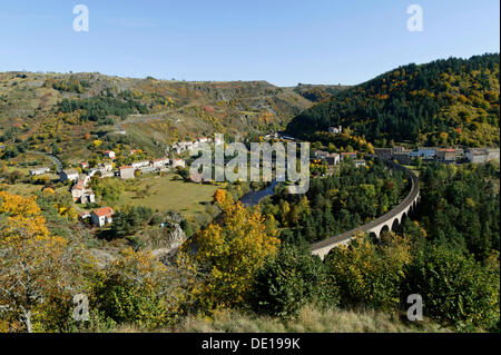 Allier valley in Chapeauroux, Haute Loire, Auvergne, France, Europe Stock Photo