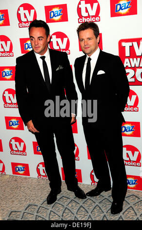 London, UK. 9th September 2013. Anthony McPartlin ; Declan Donnelly attends the TV Choice Awards at the Dorchester on 9 September 2013. Credit:  Peter Phillips/Alamy Live News Stock Photo