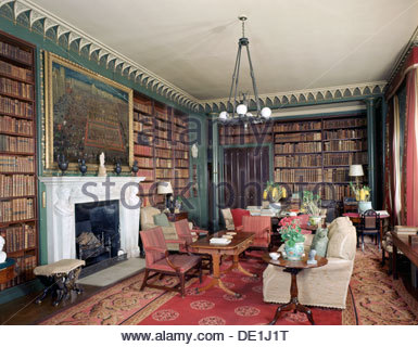 Interior, Corsham Court, Wiltshire. Artist: J Litten Stock Photo ...