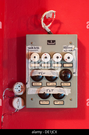 Berlin, Germany, fuse box in the audience hall of the theater 89 Stock Photo