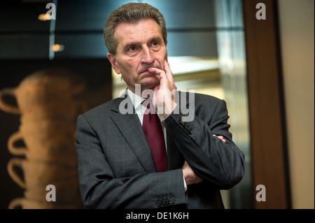 Berlin, Germany, Guenther Oettinger (CDU ), the European Commissioner for Energy Stock Photo