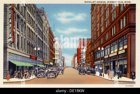 Nicollet Avenue, Minneapolis, Minnesota, USA, 1935. Artist: Unknown Stock Photo