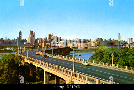 City skyline, Minneapolis, Minnesota, USA, 1955. Artist: Unknown Stock Photo