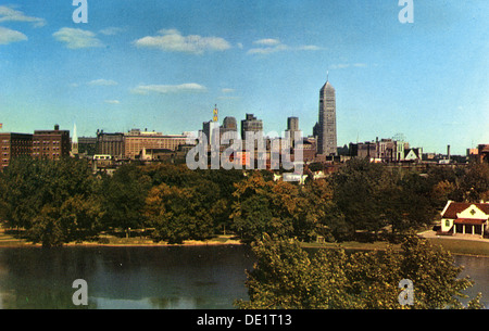 City skyline, Minneapolis, Minnesota, USA, 1949. Artist: Unknown Stock Photo