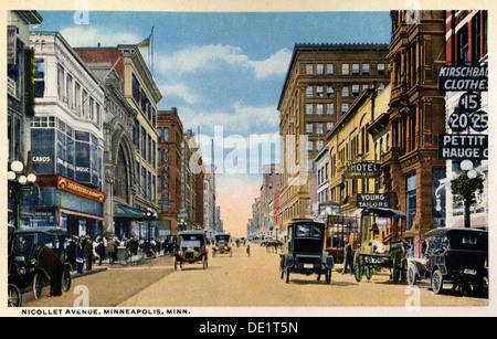 Nicollet Avenue, Minneapolis, Minnesota, USA, 1915. Artist: Unknown Stock Photo