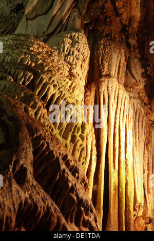 Stalagmites and Stalactites in Echo Cave, Mpumalanga Province, South Africa Stock Photo