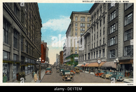 Nicolett Avenue, Minneapolis, Minnesota, USA, 1928. Artist: Unknown Stock Photo