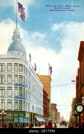 Nicollet Avenue, Minneapolis, Minnesota, USA, 1910. Artist: Unknown Stock Photo