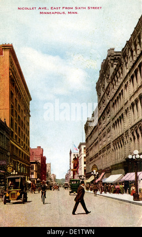 Nicollet Avenue, Minneapolis, Minnesota, USA, 1915. Artist: Unknown Stock Photo