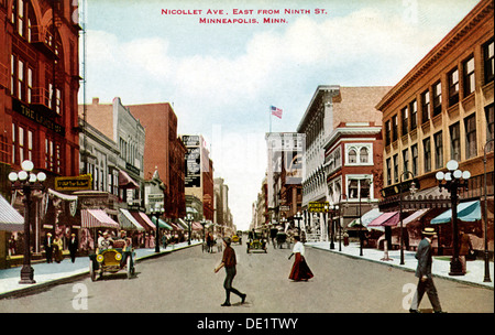 Nicollet Avenue, Minneapolis, Minnesota, USA, 1915. Artist: Unknown Stock Photo