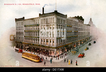 Syndicate Building, Nicollet Avenue, Minneapolis, Minnesota, USA, 1910. Artist: Unknown Stock Photo