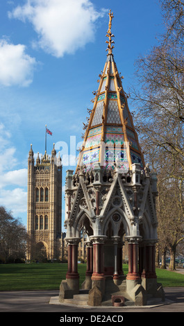 The Buxton Memorial Fountain commemorating the emancipation of slaves throughout the British Empire in 1834. Stock Photo