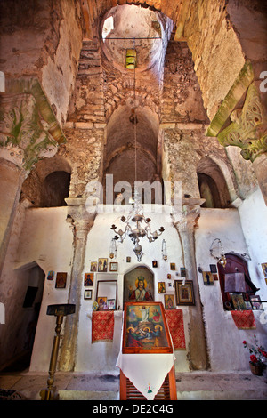 The byzantine church of the Transfiguration of the Saviour Potami, Karlovasi, Samos island, Aegean sea, Greece Stock Photo