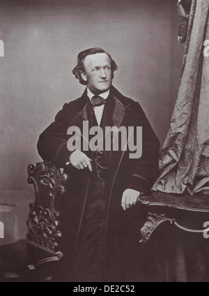 Richard Wagner, German composer, 1860s. Artist: Franz Hanfstaengl Stock Photo
