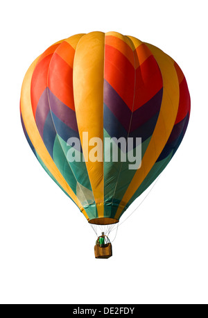 Hot-air balloon against a white background Stock Photo