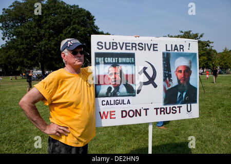 Tea Party activists gather on Capitol Hill to protest against ObamaCare - Washington, DC USA Stock Photo