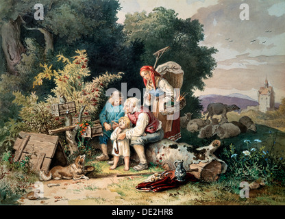 'The Shepherd's Family', 1837.  Artist: Ludwig Richter Stock Photo