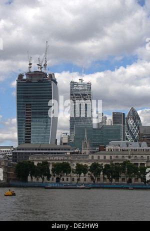 The 20 Fenchurch Street building, in London, England. It is also known as the 'Walkie Talkie' building and 'The Pint'. Stock Photo