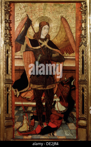'The Archangel Michael weighing the Souls of the Dead', early 16th century.  Artist: Pere Espalargues the younger Stock Photo