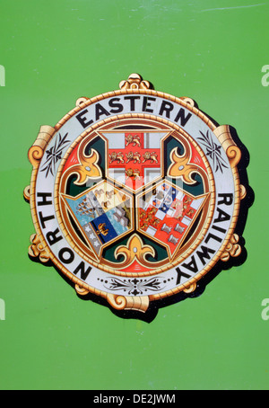 North Eastern Railway plaque, National Railway Museum, York, North Yorkshire. Artist: Tony Evans Stock Photo