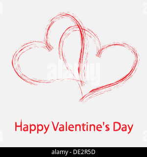 Vector St Valentine day's greeting card Stock Photo - Alamy