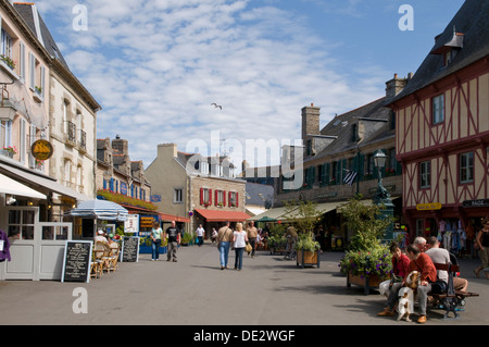 Inside the Walled Town of Concarneau, Brittany, France Stock Photo