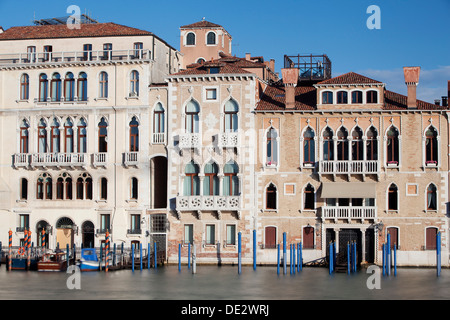 Houses on the Grand Canal, Canal Grande, Venice, Venezien, Italy Stock Photo